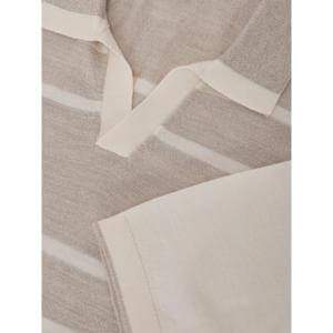 REISS Miles Merino Wool Striped-Knit Polo Jumper